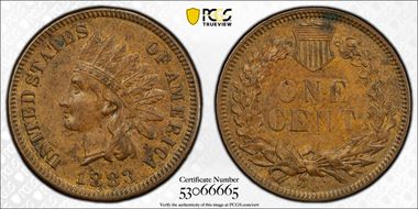 1883 1C DDR, S-6, FS-801 AU58BN