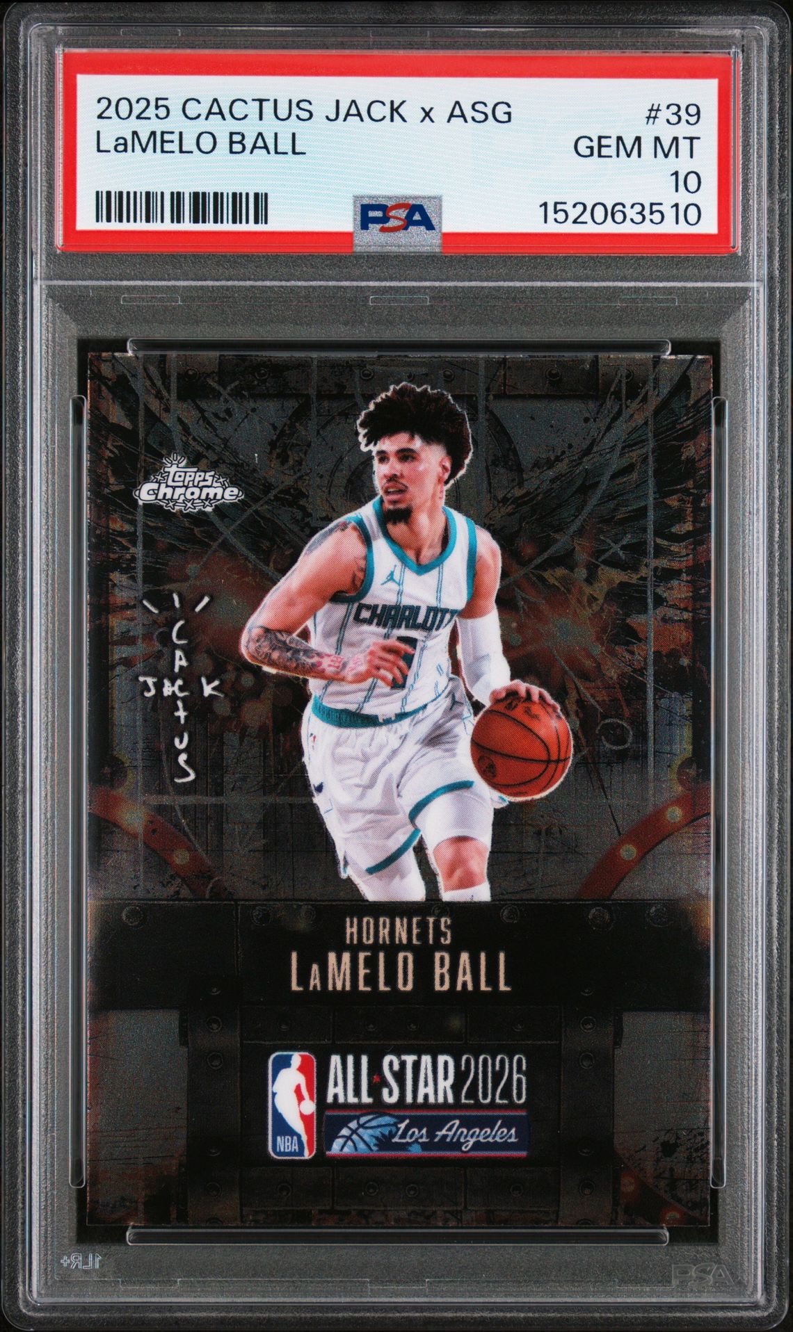 2025 Topps Chrome TOPPS CHROME CACTUS JACK X NBA ALL-STAR GAME #39 Lamelo Ball front