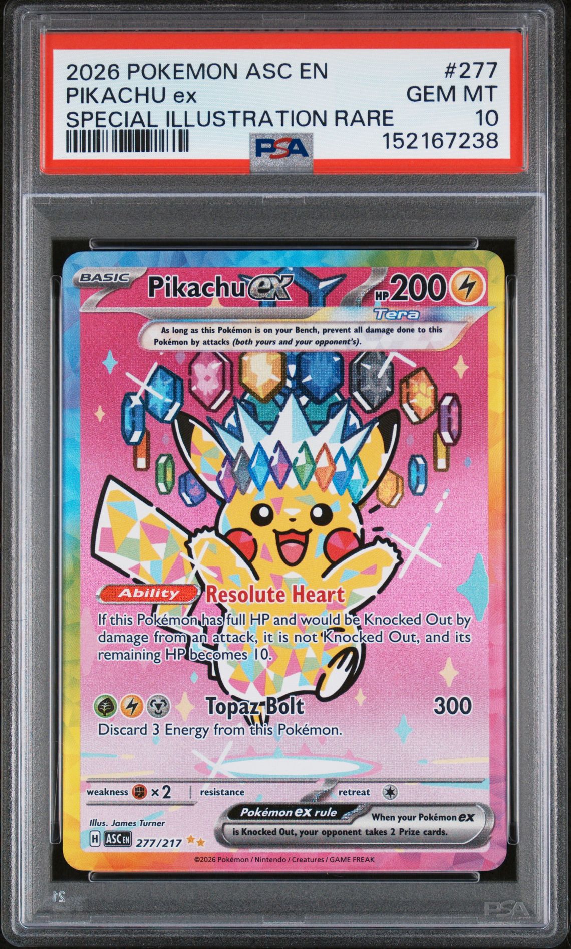2026 Pokemon POKEMON ASC EN-ASCENDED HEROES Illustration Rare #277 Pikachu Ex front