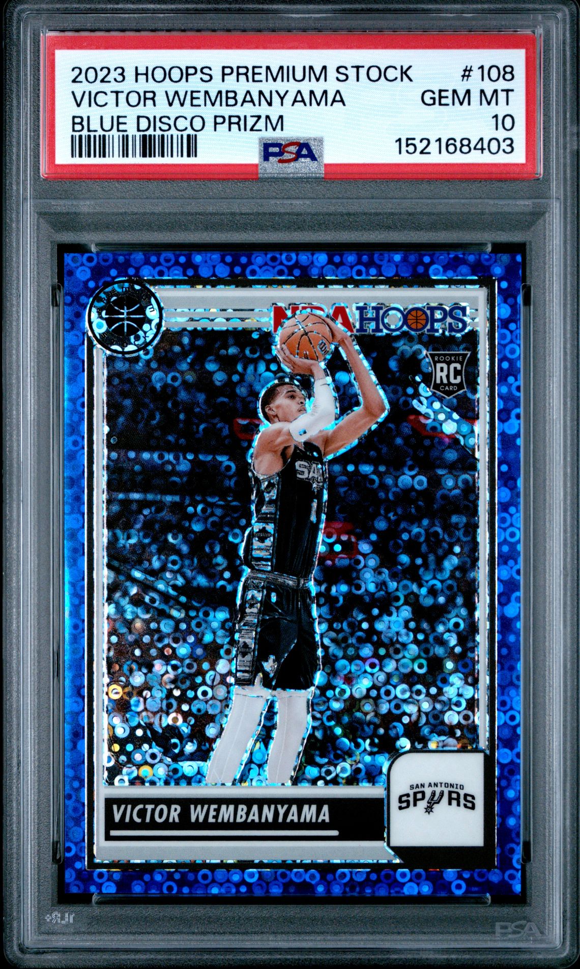 2023 Panini BLUE DISCO PRIZM #108 Victor Wembanyama front