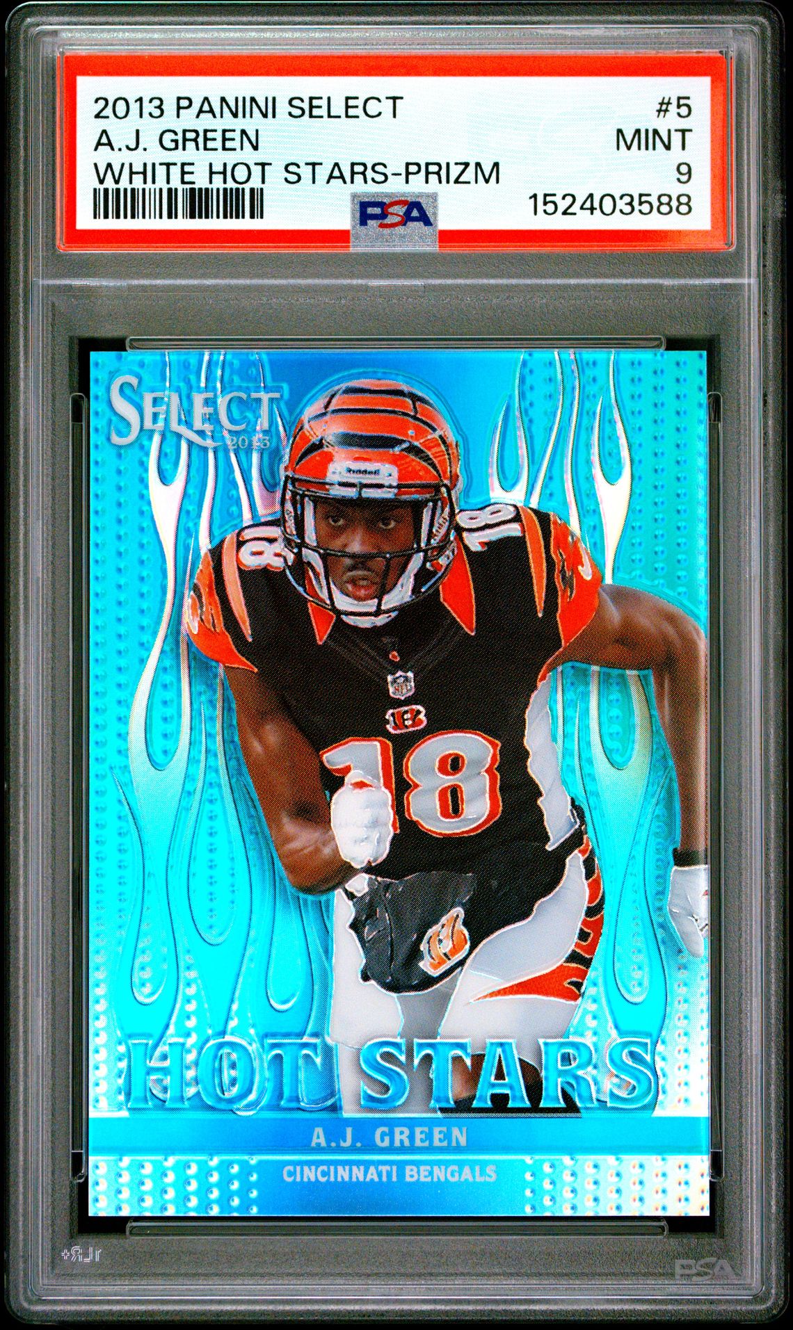 2013 Panini PANINI SELECT WHITE HOT STARS PRIZM #5 A.J. Green front