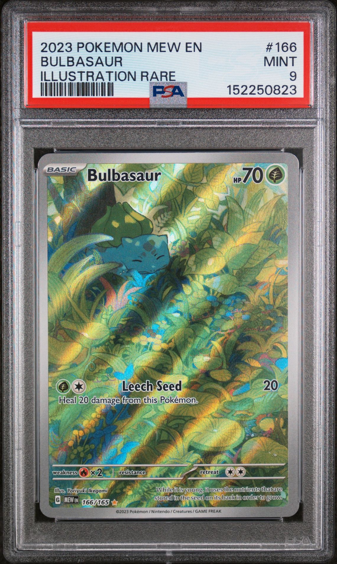 2023 Pokemon POKEMON MEW EN-151 ILLUSTRATION RARE #166 Bulbasaur front