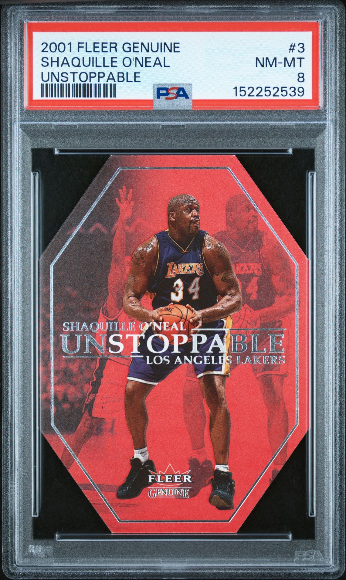 2001 Fleer FLEER GENUINE UNSTOPPABLE #3 Shaquille O'Neal front