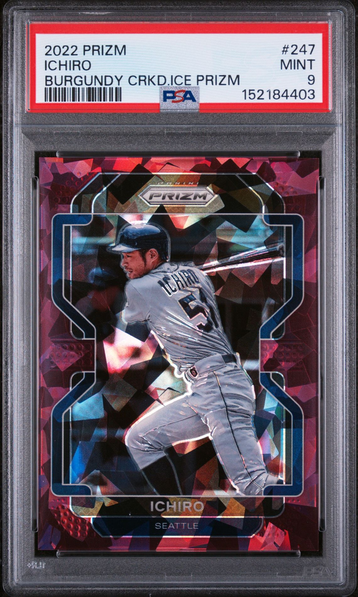 2022 Panini PANINI PRIZM BURGUNDY CRKD.ICE PRIZM #247 Ichiro front