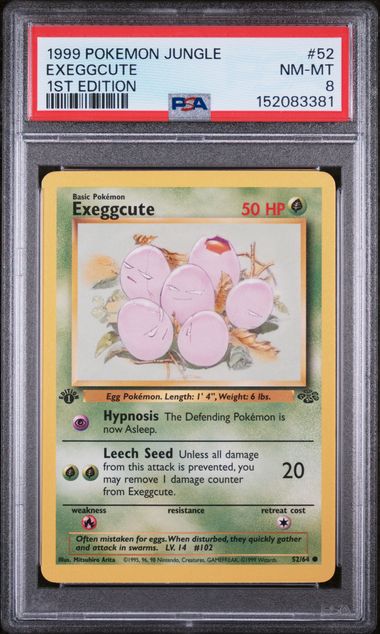 1999 Pokemon Jungle 1 Stedition 1st Edition #52 Exeggcute front