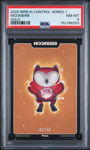 Moonbirds - 2025 Moonbirb Gold # Birb In Control Series 1 PSA 8