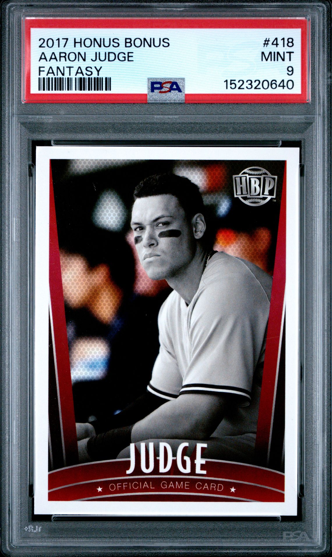 2017 HONUS BONUS FANTASY #418 Aaron Judge front