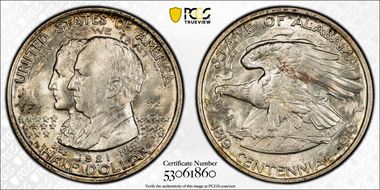 1921 50C Alabama, 2X2 MS66+ 