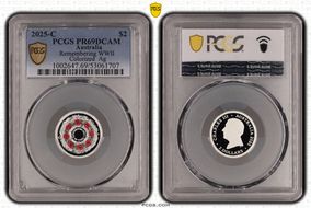 2025-C $2 Remembering WWII Colorized  Ag PR69DCAM