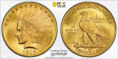 1913 $10 MS65+