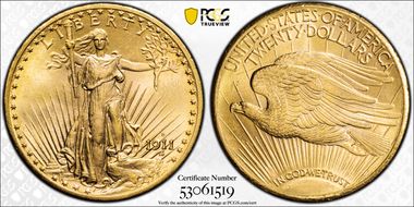 1911-D $20 MS65