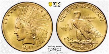1911 $10 MS64