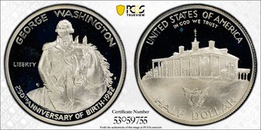 1982-S 50C Washington PR69DCAM