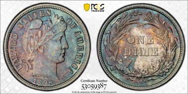 1896 10C MS64+