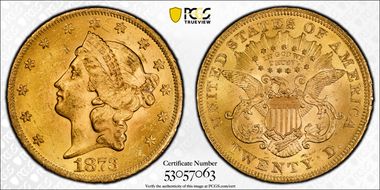 1873 $20 Open 3 MS63