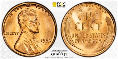 1954-S 1C MS67RD