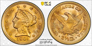1901 $2.50 MS66+