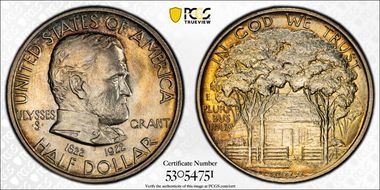 1922 50C Grant MS66+