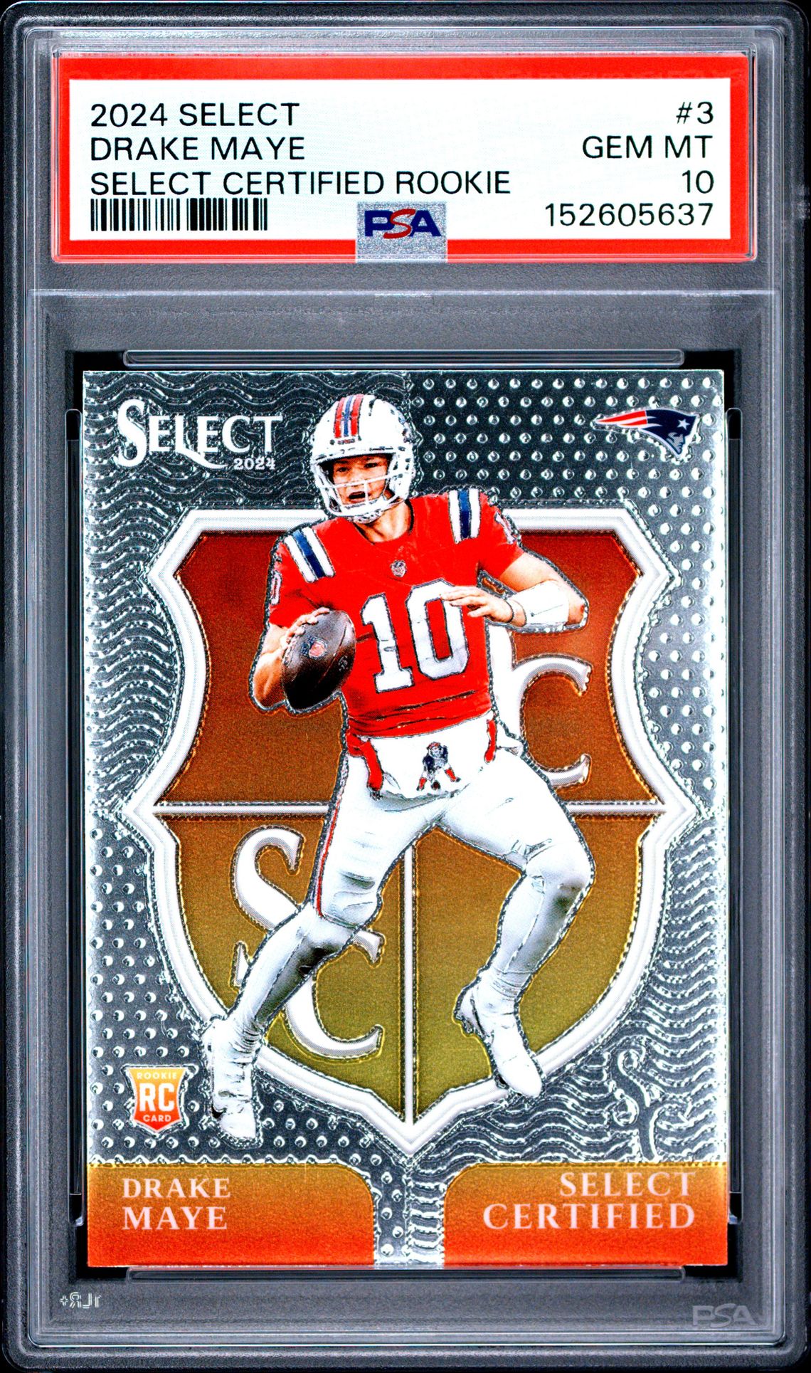 2024 Panini PANINI SELECT SELECT CERTIFIED ROOKIES #3 Drake Maye front