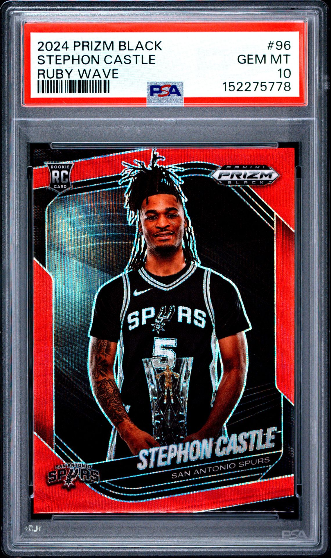 2024 Panini PANINI PRIZM BLACK WHITE PRIZM #96 Stephon Castle front