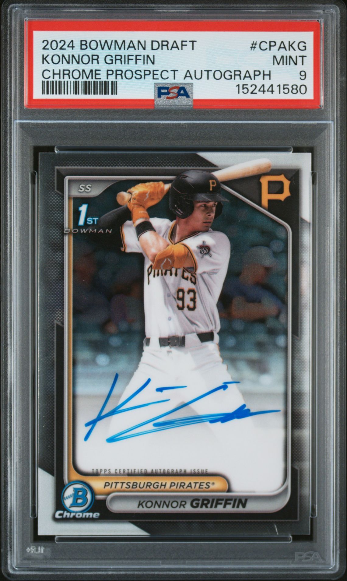 2024 Bowman BOWMAN DRAFT CHROME PROSPECT AUTOGRAPHS Chrome Prospects Auto #CPAKG Konnor Griffin front
