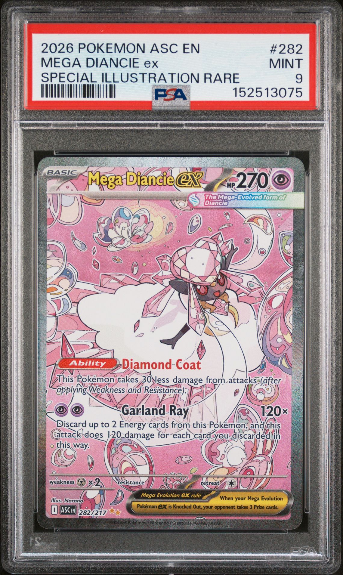2026 Pokemon SPECIAL ILLUSTRATION RARE #282 MEGA DIANCIE ex front