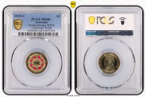 2025-C $2 Remembering WWII Colorized Al-Br MS68
