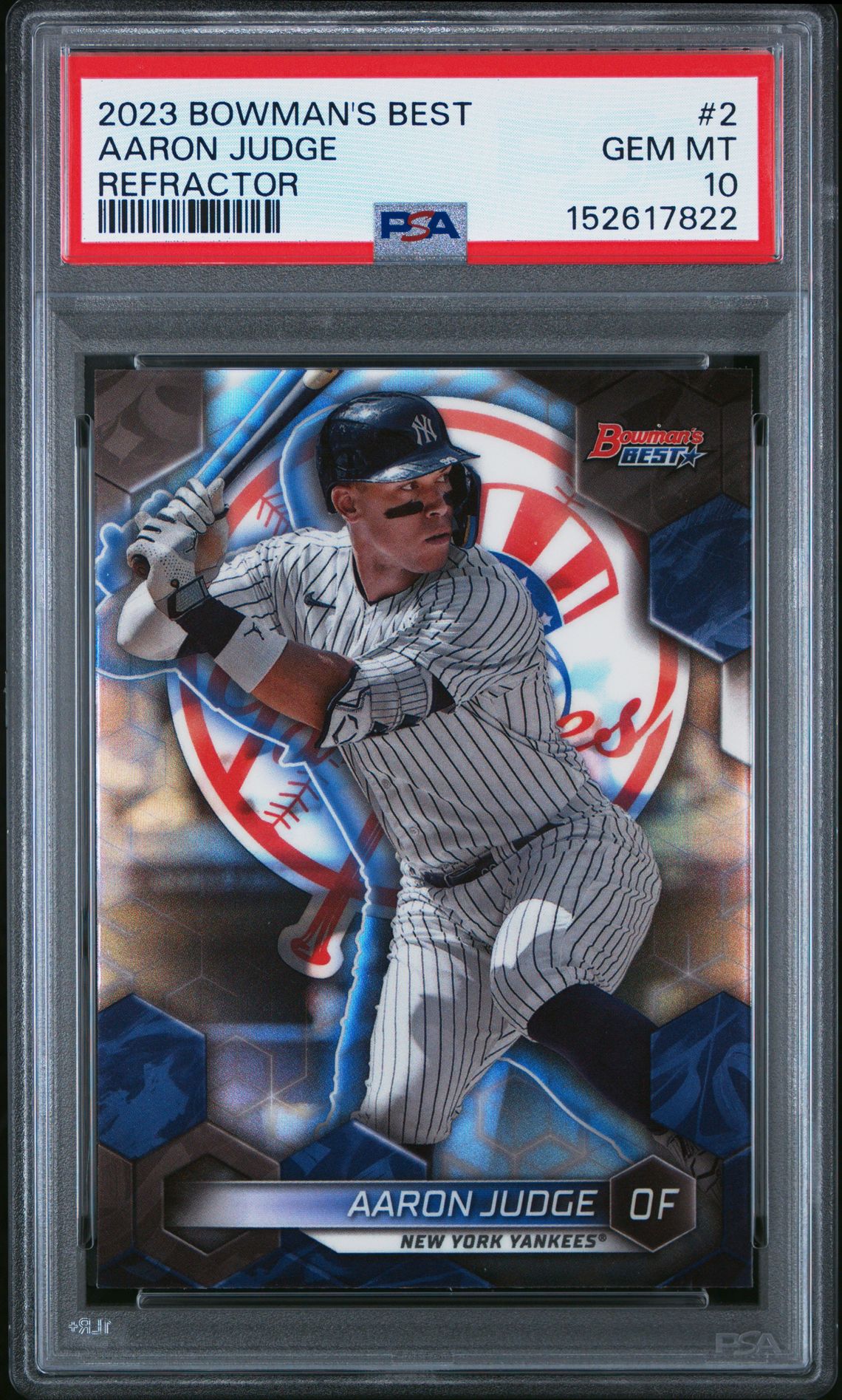 2023 Bowman BOWMAN'S BEST REFRACTOR #2 Aaron Judge front