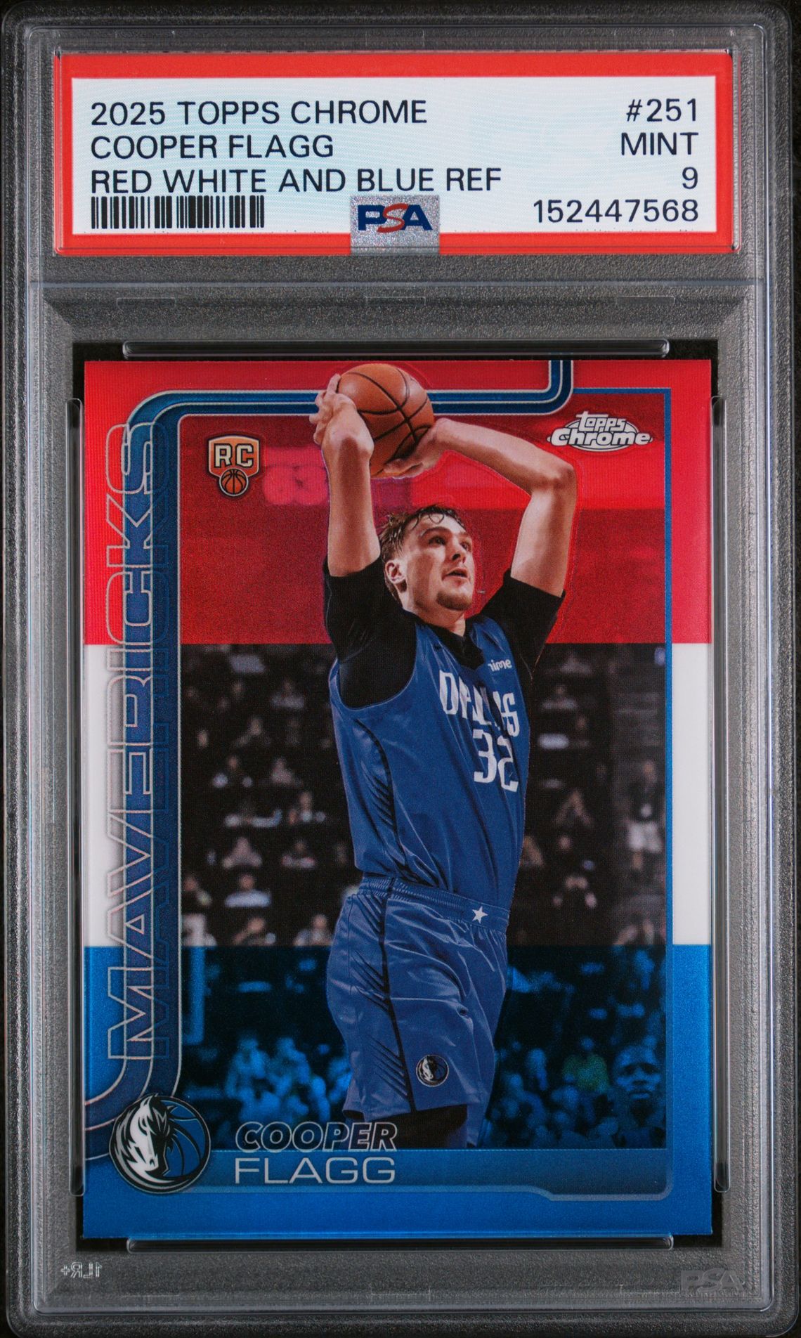 2025 Topps Topps Chrome Blue Refractor #251 Cooper Flagg front