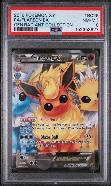 2016 Pokemon GEN.RADIANT COLLECTION #RC28 FA/Flareon EX front