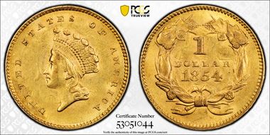 1854 G$1 Type 2 MS63