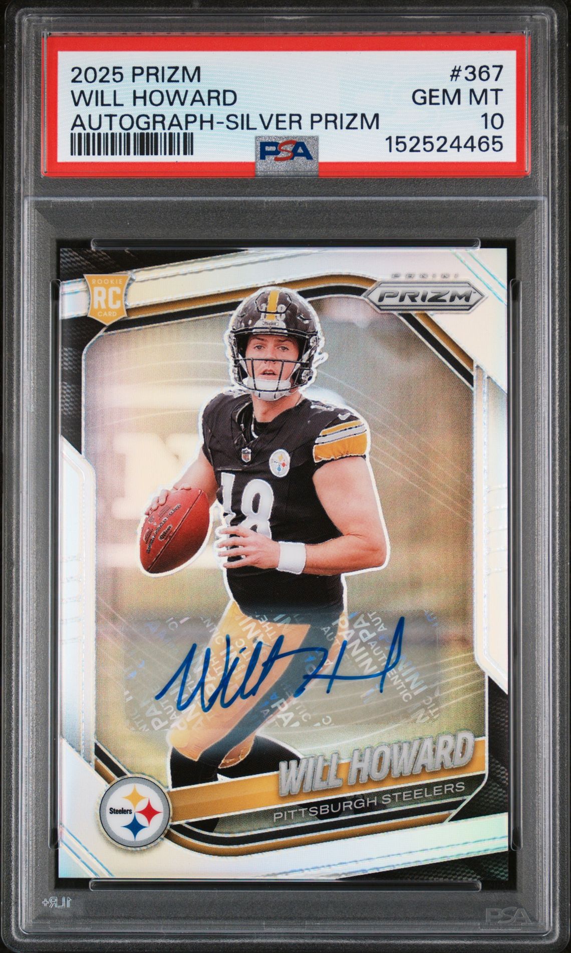 2025 Panini PANINI PRIZM AUTOGRAPH-SILVER PRIZM #367 Will Howard front