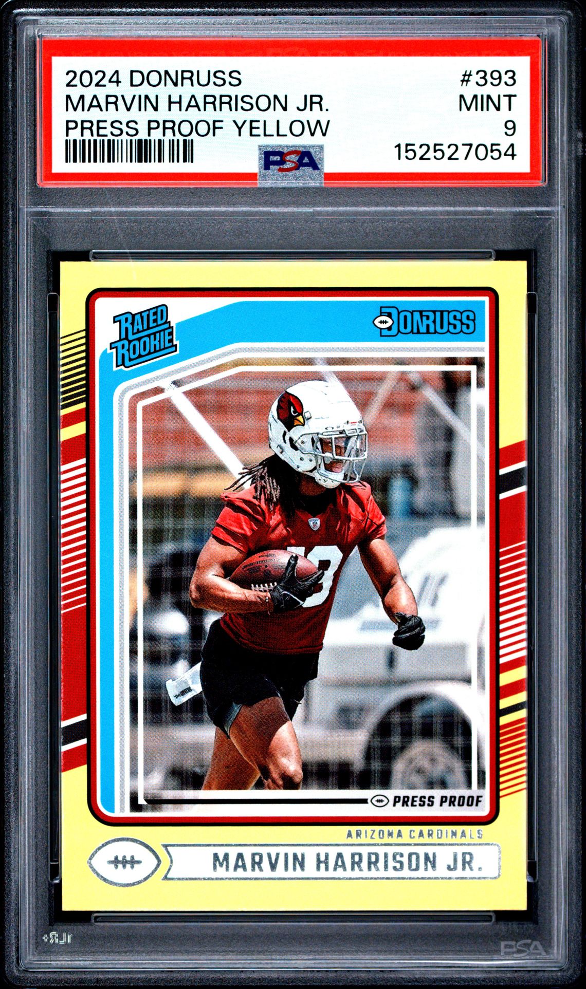 2024 Panini Donruss Marvin Harrison Jr. #393 (Press Proof Yellow) Mint 9 front