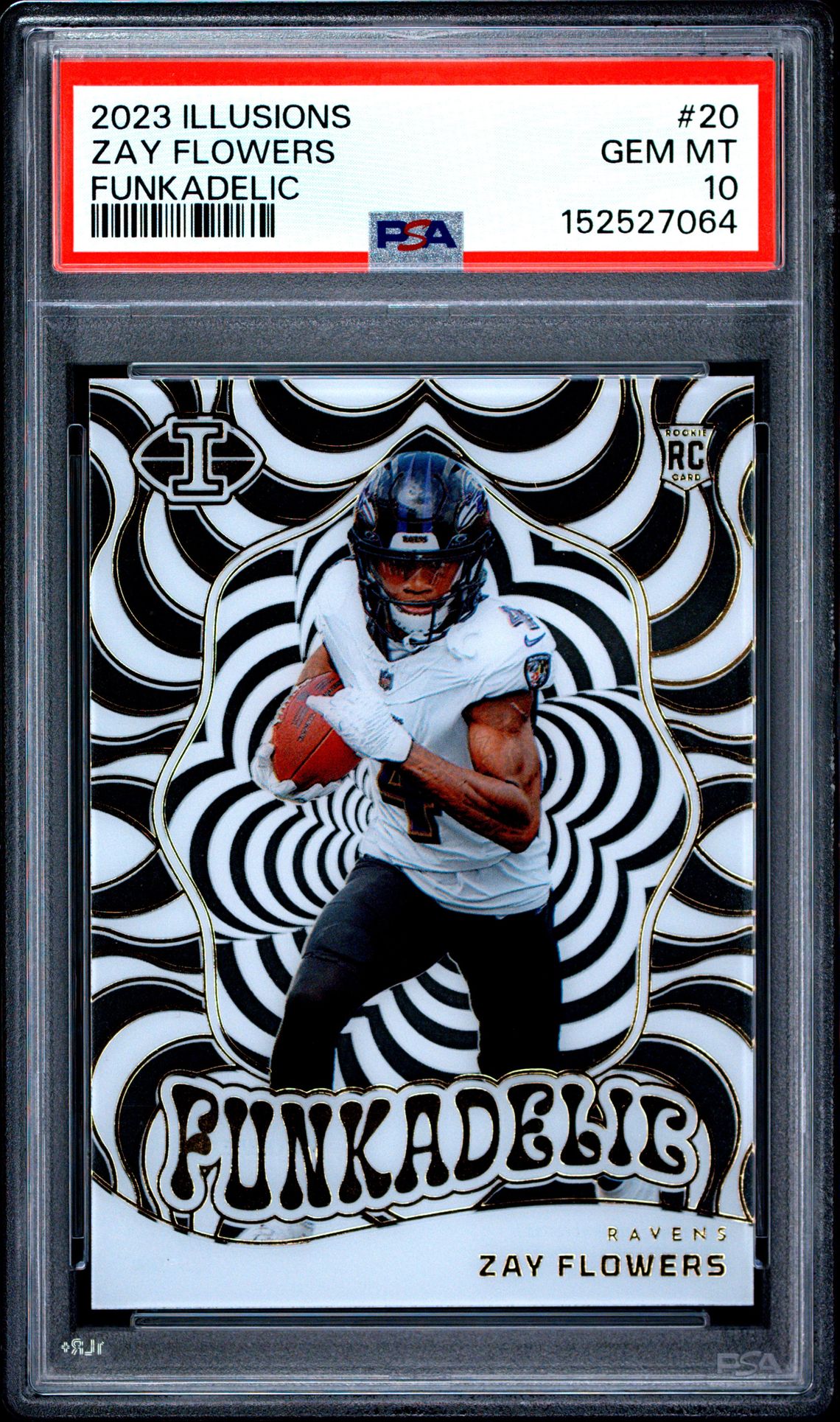 2023 Panini Illusions Funkadelic Zay Flowers #20 Gem Mt 10 front