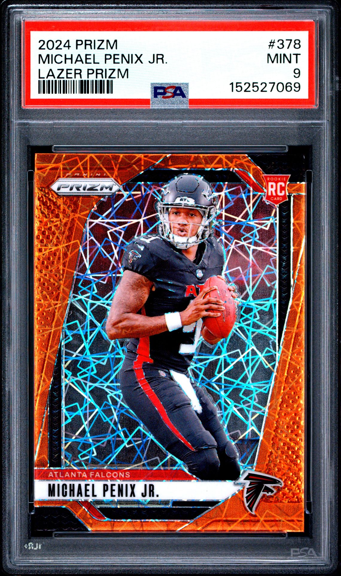 2024 Panini Prizm Michael Penix Jr. #378 (Lazer Prizm) Mint 9 front