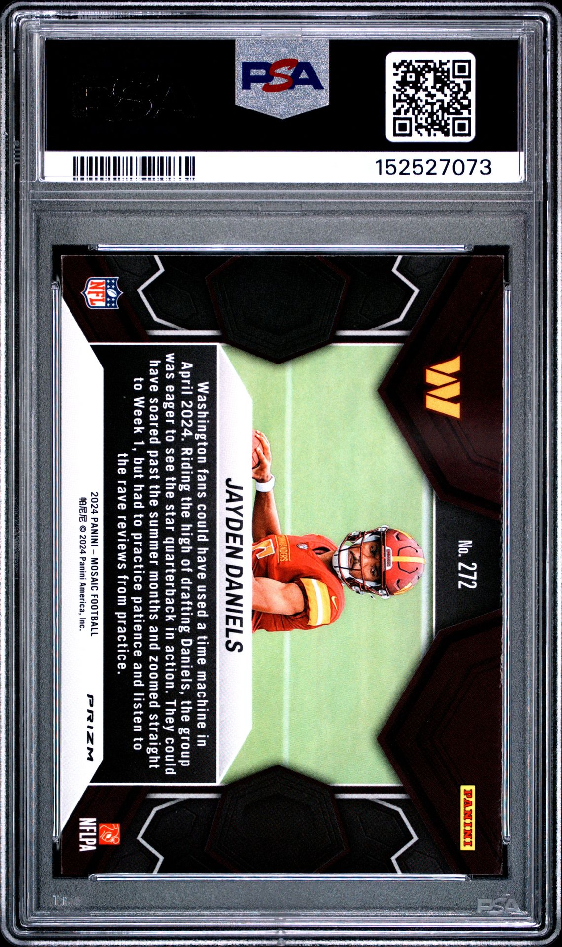 2024 Panini Mosaic Jayden Daniels #272 (Silver) Nm-Mt 8 back