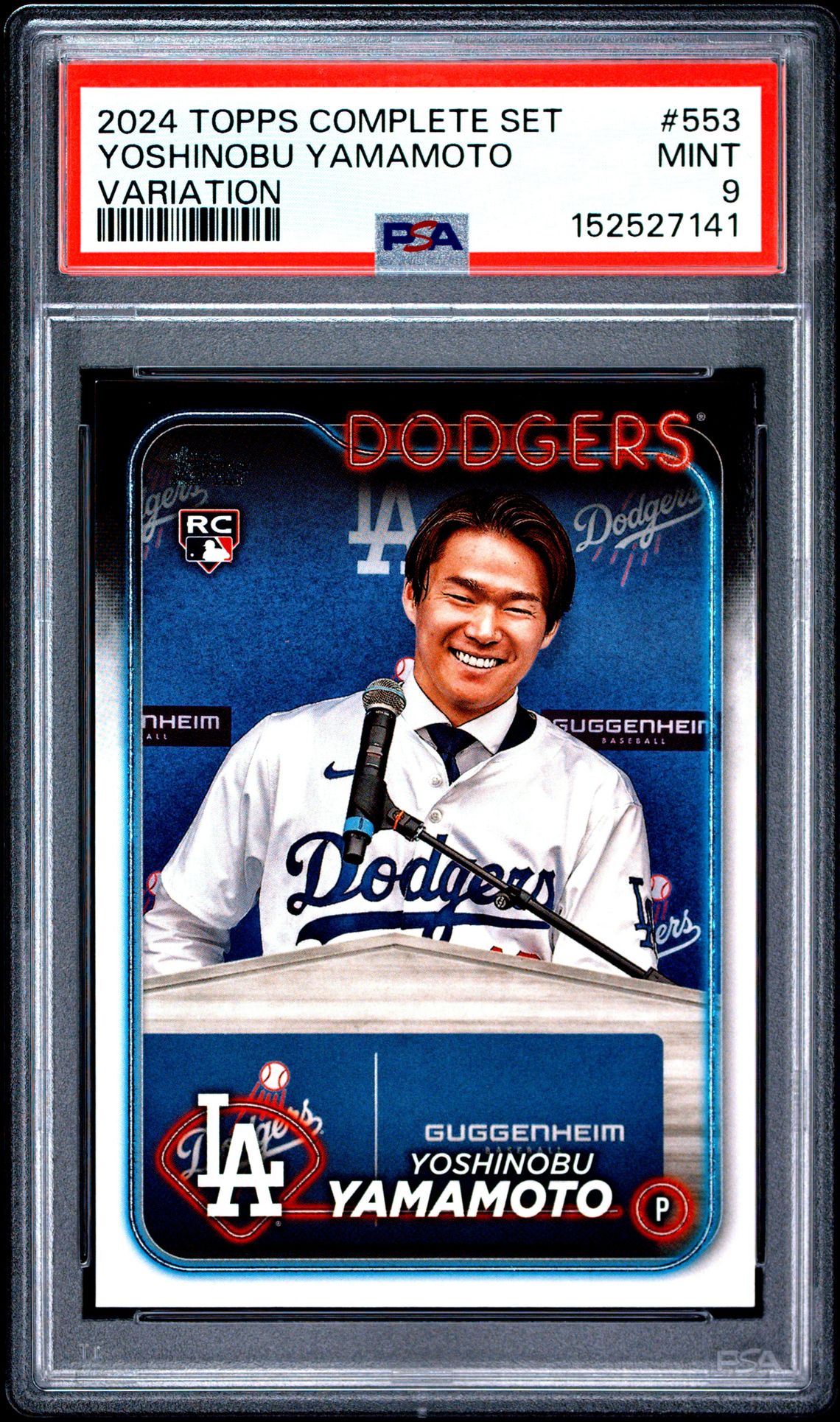2024 Topps Complete Set Yoshinobu Yamamoto #553 (Variation) Mint 9 front