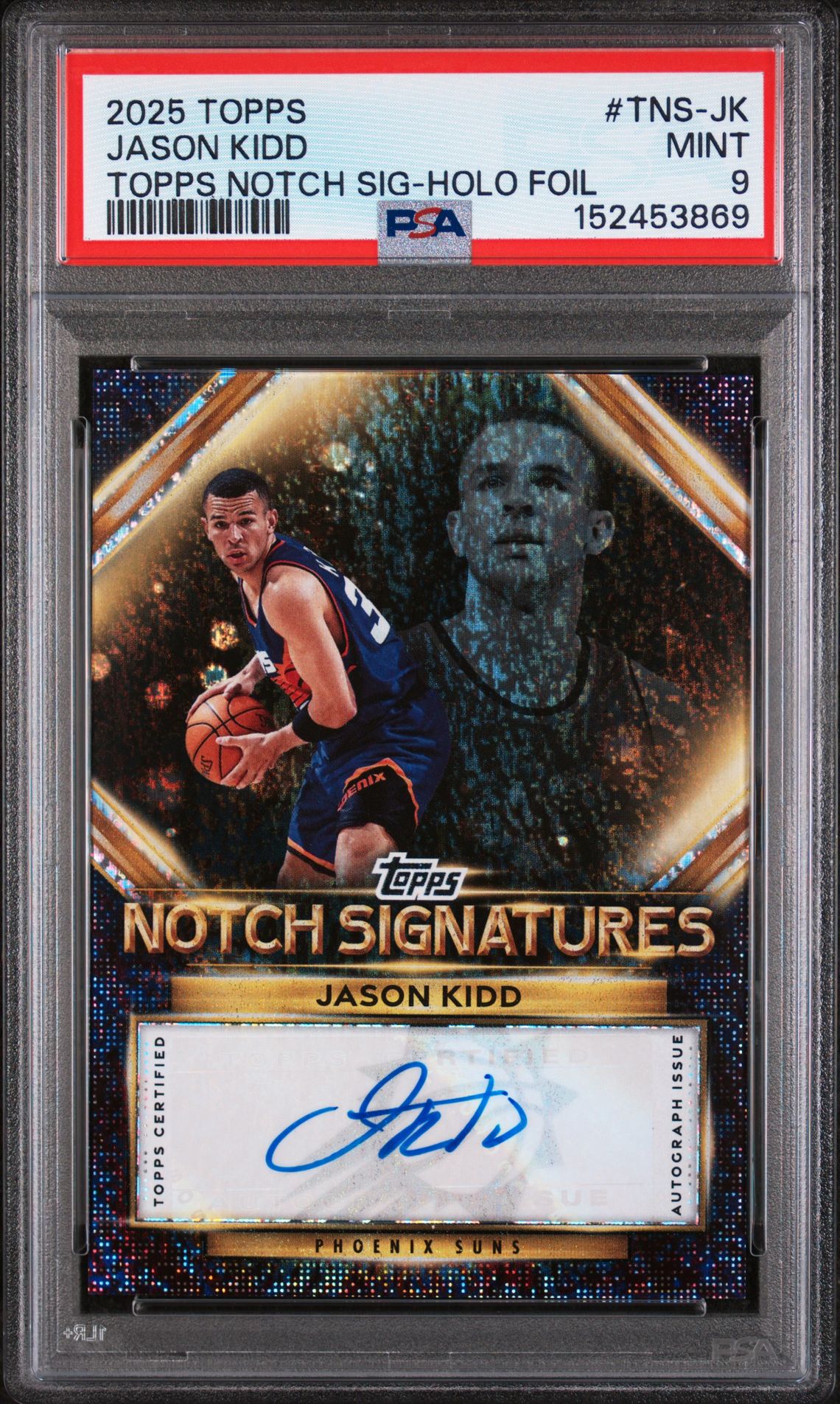 2025 Topps TOPPS TOPPS NOTCH SIGNATURES HOLO FOIL #TNS-JK Jason Kidd front