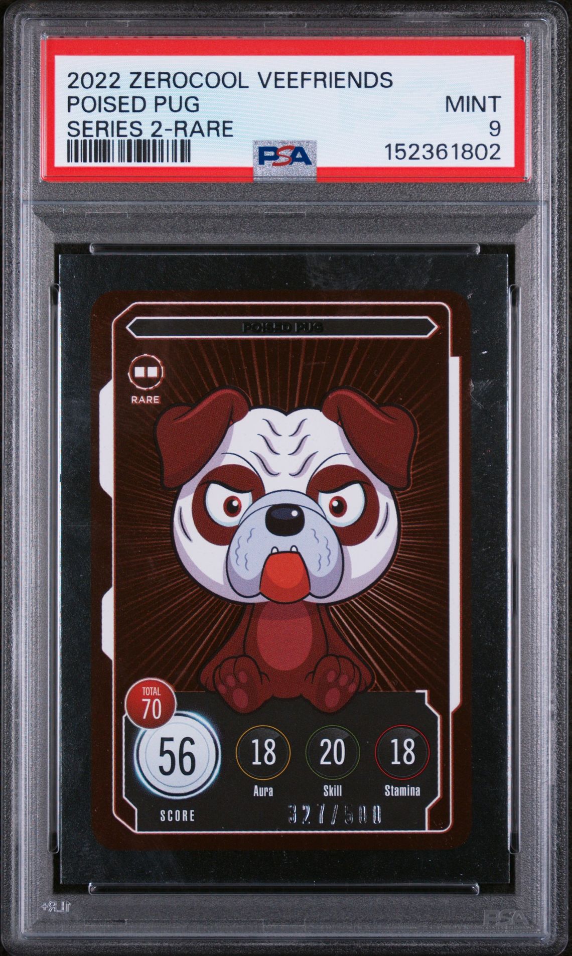 2022 ZEROCOOL VEEFRIENDS SERIES 2 RARE Poised Pug front