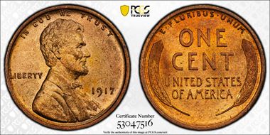 1917 1C Doubled Die Obverse MS65RD