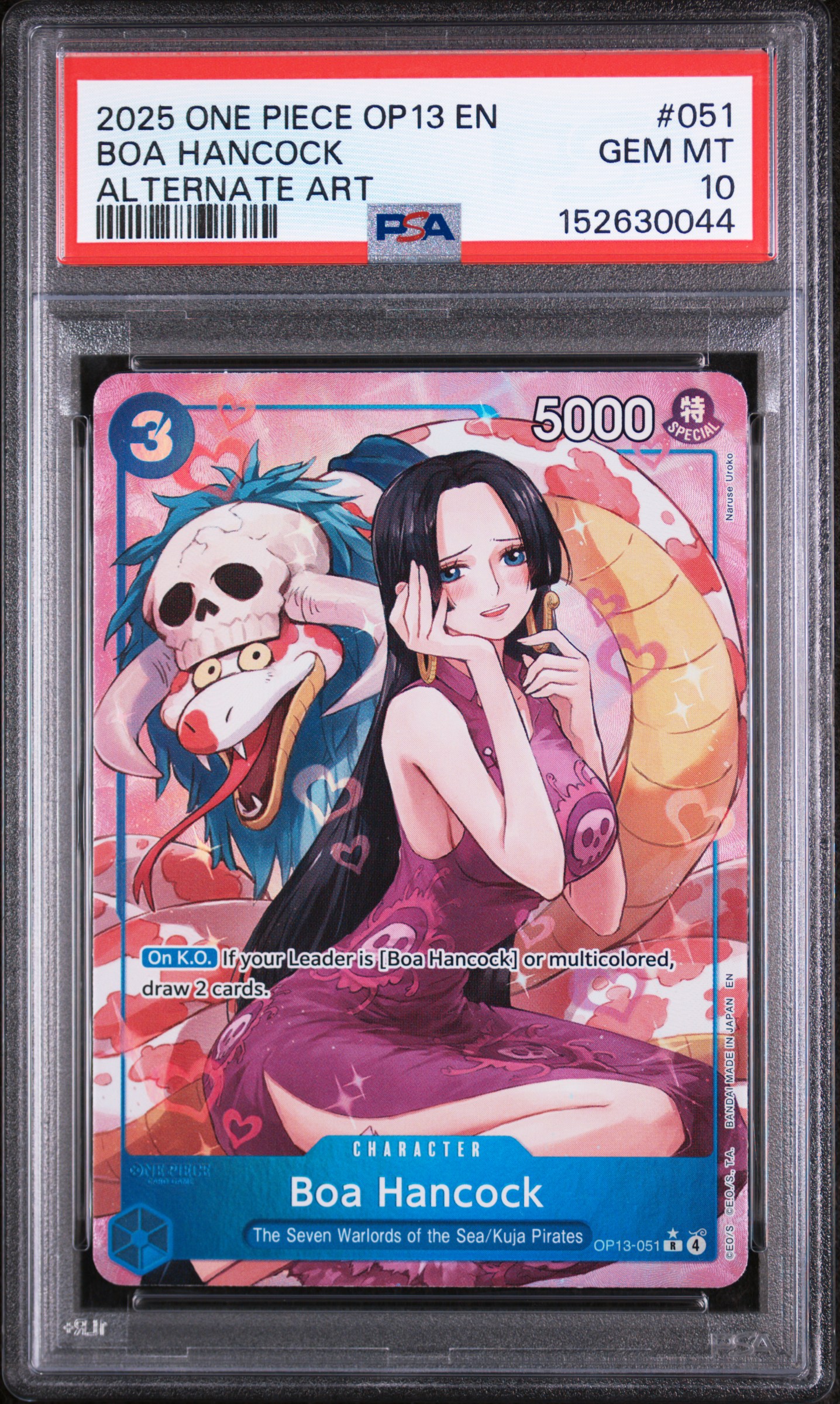 2025 #051 Boa Hancock PSA 10 One Piece OP13-Carrying on His Will