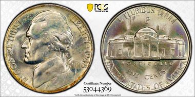 1945-P 5C MS67+