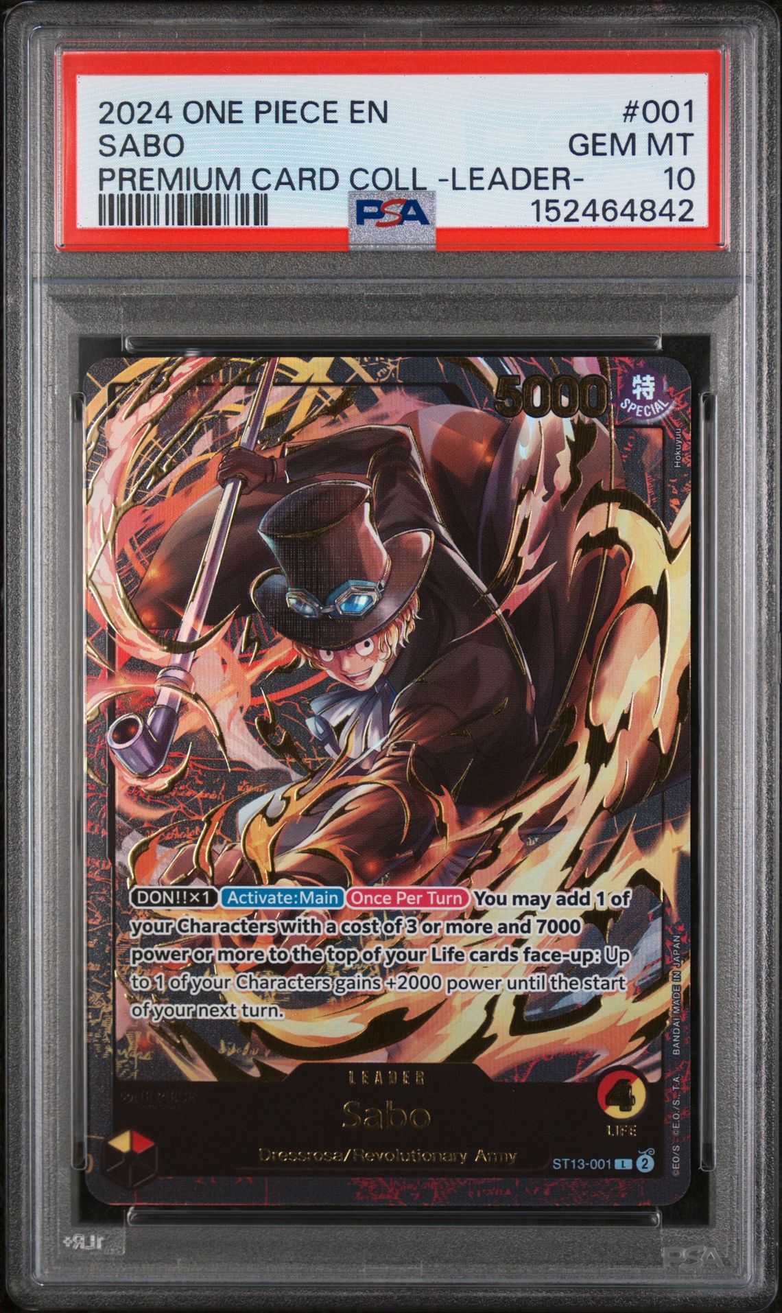 2024 One Piece ONE PIECE PREMIUM CARD COLLECTION -LEADER COLLECTION- #001 Sabo front