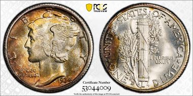 1934-D 10C MS67+ FB
