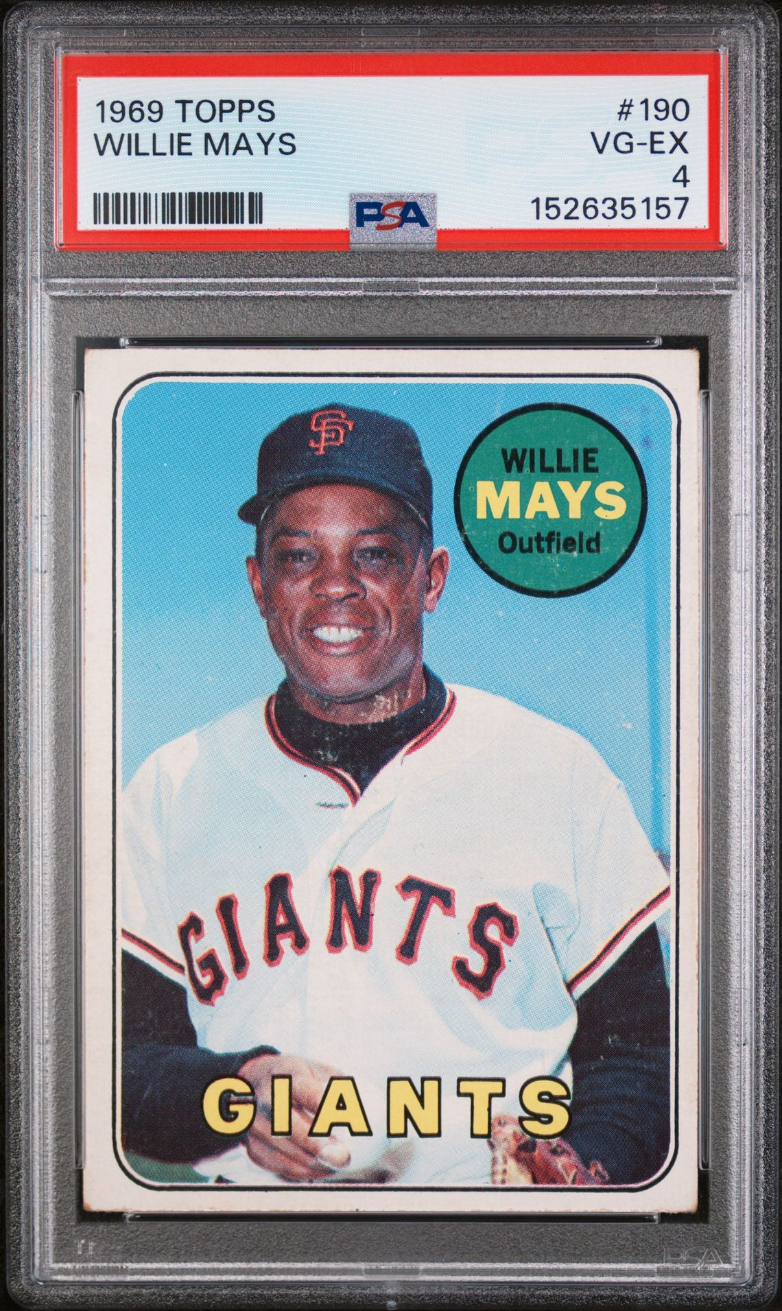 1969 Topps TOPPS #190 Willie Mays front