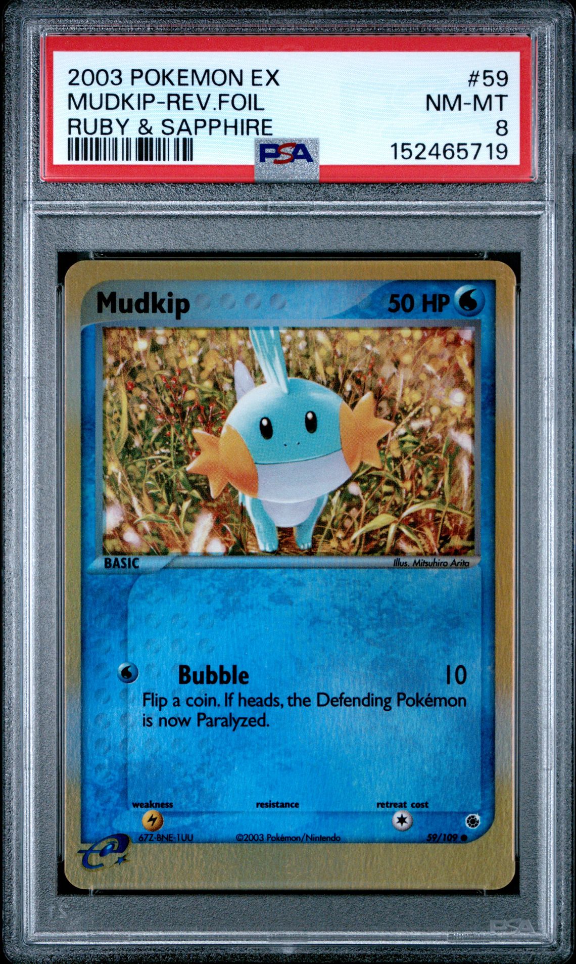2003 Pokemon #59 Mudkip-Rev.Foil front