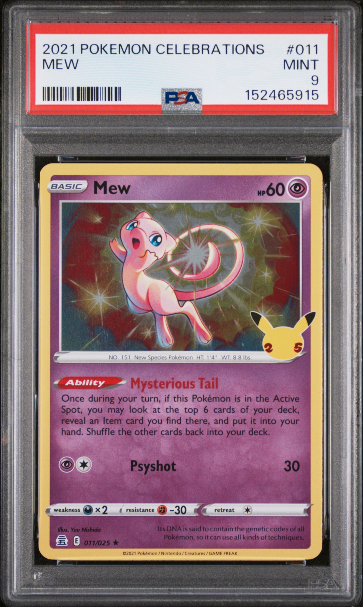 2021 #011 Mew PSA 9 Celebrations