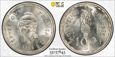 1966 100 Fr Lec-59 MS63