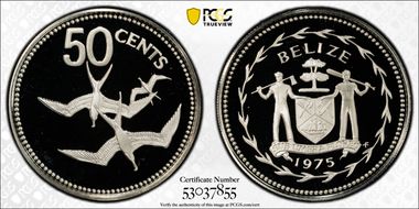 1975-FM  50C KM-50a Silver PR70DCAM