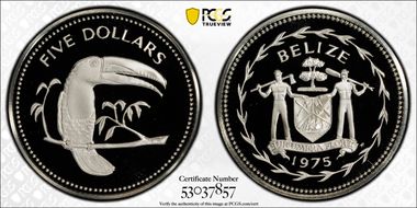 1975-FM $5 KM-44a Silver PR70DCAM